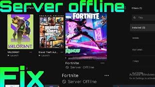 How to fix Fortnite server offline Chapter 4 season 2 Server offline  Chapter 4 Season 2 