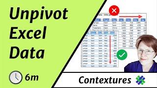 Unpivot Excel Data with Power Query Step by Step