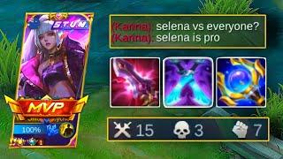 SELENA 15 KILLS  SELENA GOD MODE AND VERY AGGRESSIVE GAMEPLAY  SELENA S.T.U.N SKIN - MLBB