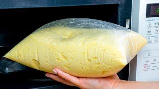 Don’t waste your time just put the bag with the dough into the microwave oven. A “stolen” trick