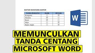 Cara Memunculkan Tanda Centang Pada Microsoft Word