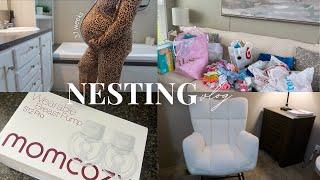 NESTING VLOG  Packing Hospital Bag  Mom Tips  Unboxing Registry Gifts  Cleaning + MORE