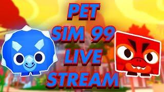 PLAYING THE NEW UPDATE IN ROBLOX PET SIMULATOR 99 LIVE STREAM