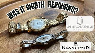 Repairing vintage wristwatches. Was it a good investment? Watch collection