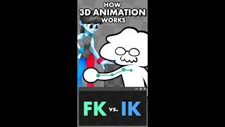 How 3D Animation Works FK vs. IK #shorts #3d #animation #tutorial