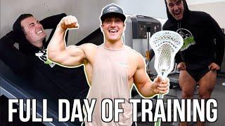 FULL DAY OF TRAINING  Gruesome Leg Day & Lacrosse Shooting Routine