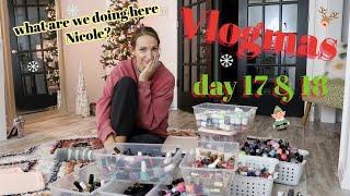 VLOGMAS DAY 17 & 18  NAIL POLISH COLLECTION & HUNTER IS HOME