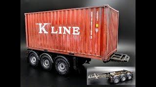 20 Foot Container Trailer Intermodal 124 Scale Model Kit Build How To Decals Weather Rust Fade