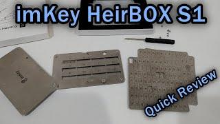 imKey HeirBOX S1 Indestructible Crypto Seed Phrase Storage Compatible with All BIP39 Review