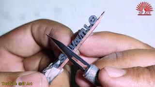 How to carve name on pencil lead #Tutorial  #handmadegift  #pencilart #cutegift