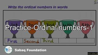 Practice-Ordinal numbers-1 Math Lecture  Sabaq.pk