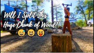 Camping and Paddle Boarding  Trying To Work On My Wood Splitting Skill