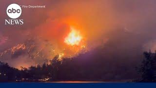 Statewide evacuations as California wildfires blaze on