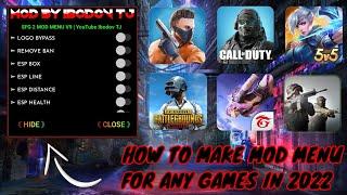 HOW TO MAKE VIP MOD MENU FOR ANY GAME  FULL TUTORIAL  NEW PROJECT MOD MENU