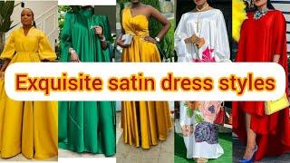 How to style your satin dressesSatin styles for women silk dress designs and satin gown styles