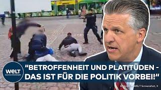MANNHEIM Polizist Rouven L. stirbt nach Terror-Attacke in Mannheim - CDU fordert Sicherheitsreform