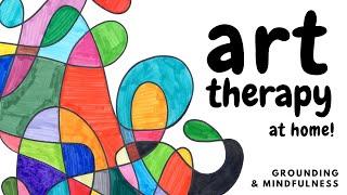 ART THERAPY activity for anxiety grounding & mindfulness Therapeutic art projects at home