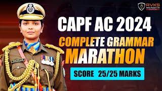 COMPLETE ENGLISH GRAMMAR  CAPF AC 2024 IN 1 VIDEO 2525 Marks in English FOR CAPF AC EXAM  #capf