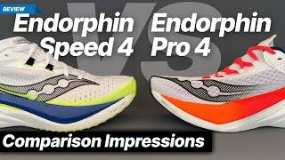 Saucony Endorphin Speed 4 vs  Saucony Endorphin Pro 4