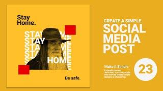 Photoshop Tutorial Simple Social Media Post Design #23