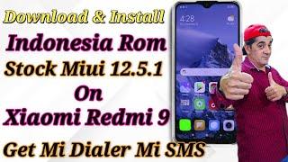 Install Indonesia Stock Miui 12.5.1 Rom On Redmi 9 To Get Mi Dialer Urdu- Hindi