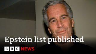 Jeffrey Epstein List of names in court files released - BBC News