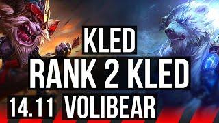 KLED vs VOLIBEAR TOP  Rank 2 Kled 936  NA Challenger  14.11