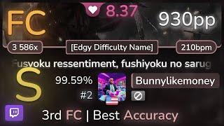  8.4⭐ Bunnylikemoney  ICDD - Fusyoku ressentiment... Edgy Difficulty Name 99.59% #2 930pp FC