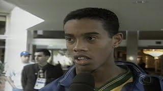 RONALDINHOs First Match for Brazil  Latvia vs  Brazil 1999