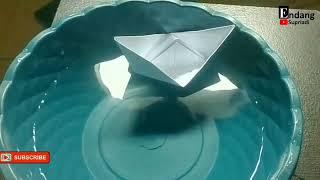 Cara membuat perahu kertas  origami boat