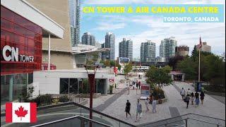 CN Tower and Air Canada Centre Downtown Toronto Canada  Walking Tour 4K