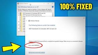 Fix .NET Framework 3.5 Error 0x800f081f in Windows 10 11 - How To Solve Install net framwork 3.5 