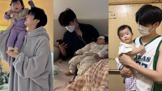 Happy FamilyCute Young ParentCaring Daddy️️