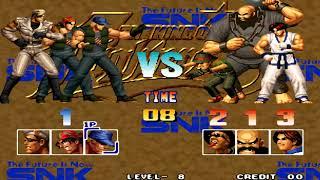 The King of Fighters 95 1CC Level 8 - IKARI WARRIORS TEAM Heidern Ralf Clark Playthrough