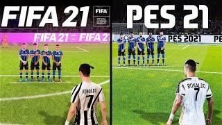 FIFA 21 VS PES 21 GAMEPLAY COMPARISON