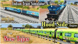 Indian Train Simulator WDG-4 Blue Hood Side Engine and Double Heading Gameplay with New Tejas Coach