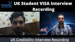 UK Student Visa Interview Recording 2023  UK Credibility Interview  UK CAS Interview  Study in UK