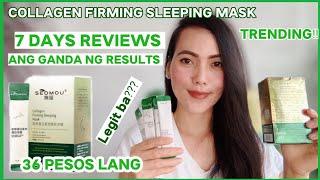 COLLAGEN FIRMING SLEEPING MASK  7 DAYS REVIEW  momshie weng