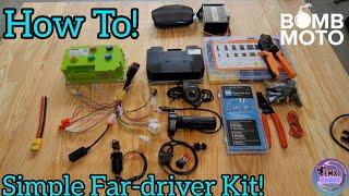 How To Wire A Simple Fardriver Kit For Your Electric Bike Throttle VoltMeter 3Speed & KeySwitch