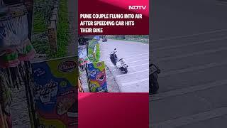 Pune Accident News  Pune Couple Flung Into Air After Speeding Car Hits Their Bike