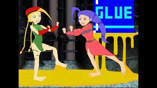 Cammy VS Rose vs Glue Street Fighter Stuck Barefoot