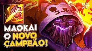 MAOKAI CHEGOU TESTANDO O NOVO CAMPEÃO NA JUNGLE  LoL Wild Rift