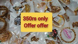 Offer price 350 rs only  1 gram gold bangles collection  earrings designs  rice pearls haram