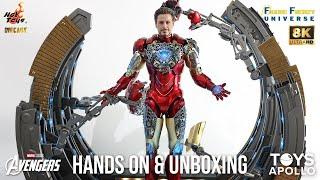 Hot Toys The Avengers Iron Man Mark VI 2.0 With Suit-Up Gantry MMS688D53 Hands on & Unboxing
