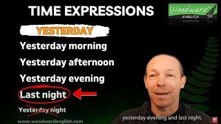 Yesterday Today Tomorrow + Parts of the Day  Learn English Time Expressions