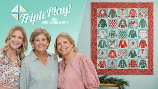 Triple Play How to Make 3 Christmas Quilts with NEW Holiday Templates - Free Quilting Tutorial