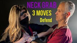 How to defend against neck grab for WOMEN #selfdefense
