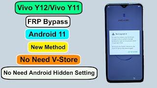 Vivo Y12Vivo Y11 FRP Bypass Android 11 New Method  Google Account Unlock Vivo Y12Y11 V1906V1904