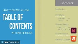 How to Create a Table of Contents for HTML & Flipbooks from InDesign