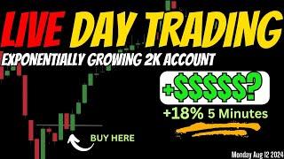 LIVE DAY TRADING $SPY OPTIONS  SMALL ACCOUNT CHALLENGE  DAY 2  18% GAIN IN MINUTES USING SAT